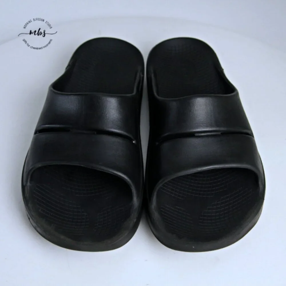 Oofos Ooahh Recovery‎ Slide Shoes Black Men 14
